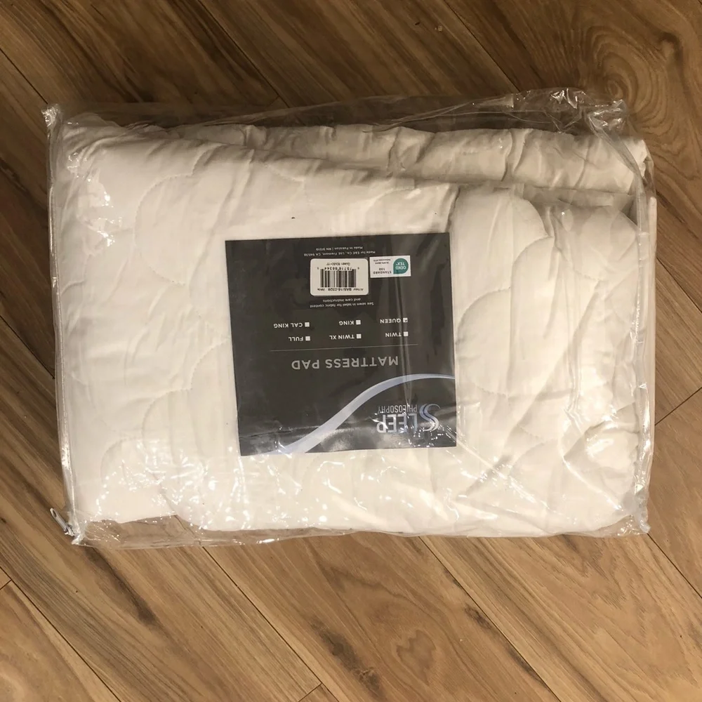 Sleep philodophy Mattress Pad Queen Size-White